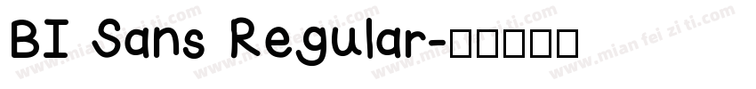 BI Sans Regular字体转换